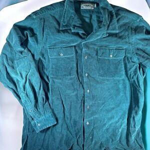Vintage 90s Polo Country Ralph Lauren Green Corduroy Shirt Mens Large
